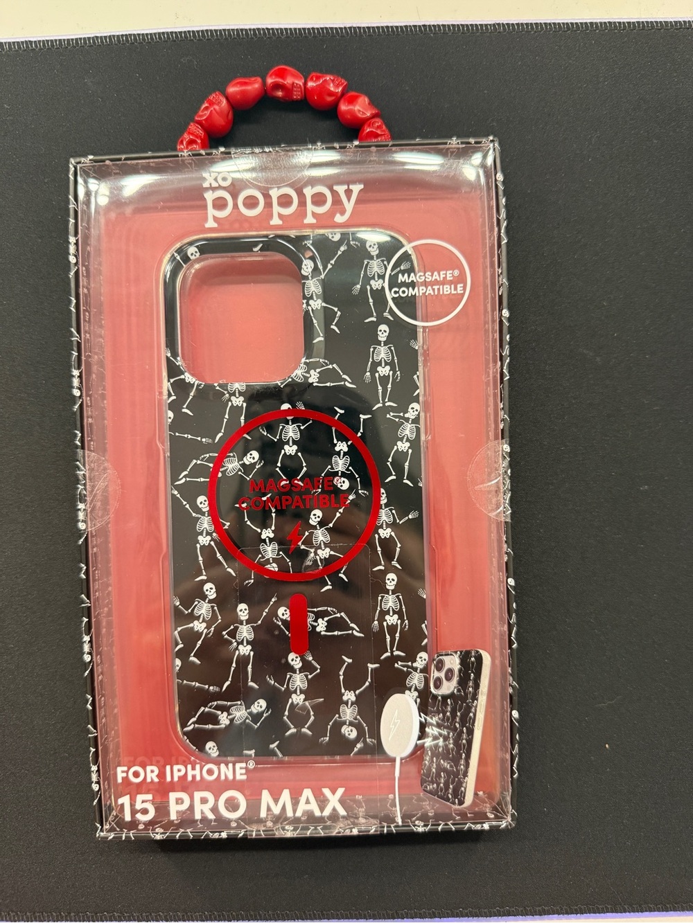 XO Poppy iPhone 15 Pro Max MagSafe Compatible Skeleton Case